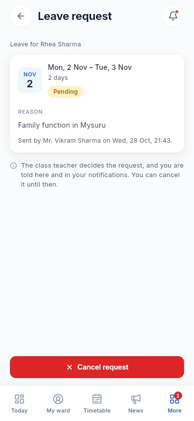 Leave request